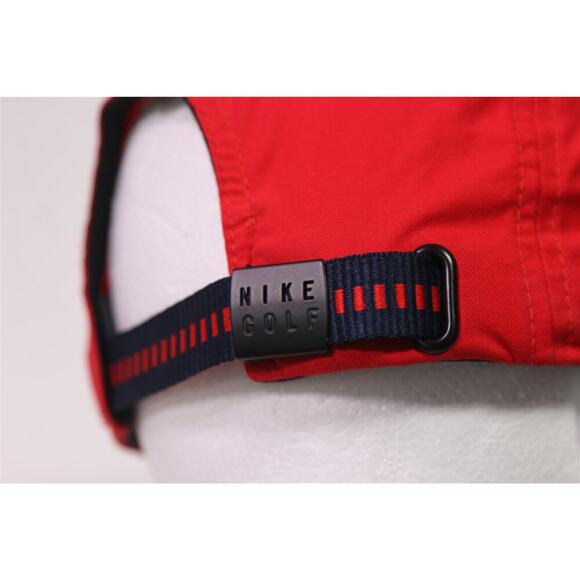 Nike Golf Red/White Rope Panel Classic99 DriFit Adjustable Hat Cap - Picture 5 of 9